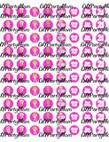 Barbie Birthday Hershey Kiss Labels Ages 1-16, 18, 21