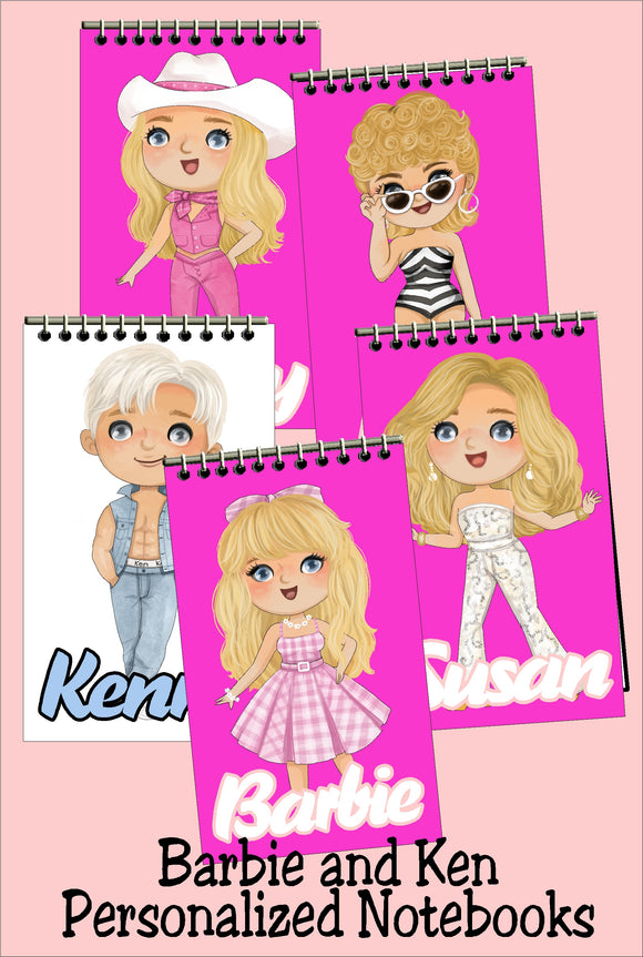 Barbie Personalized Notebook Party Favors
