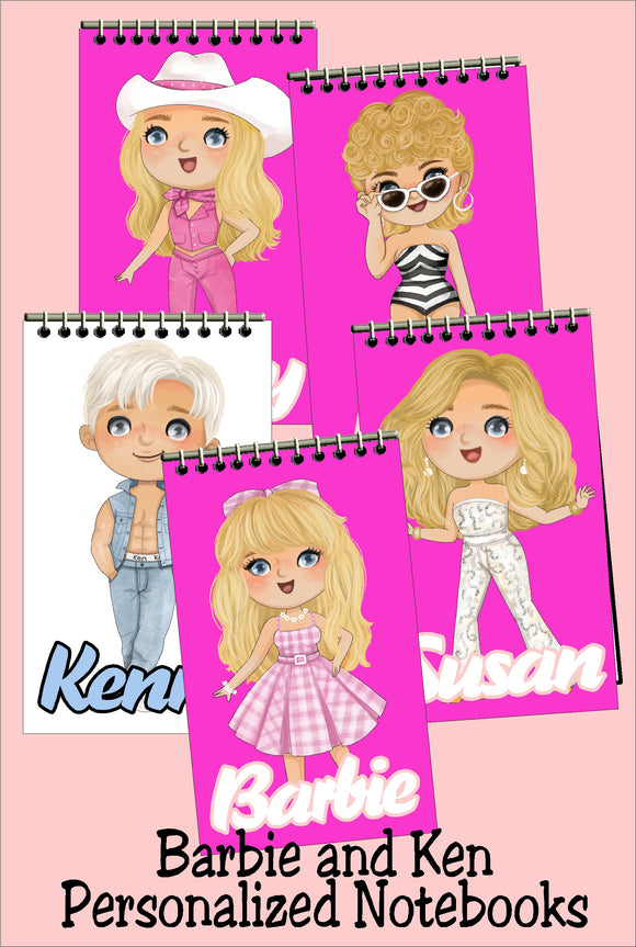 Barbie Personalized Notebook Party Favors