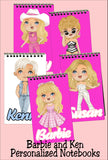 Barbie Personalized Notebook Party Favors