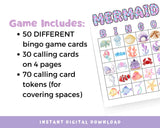Mermaid Bingo Game Printable