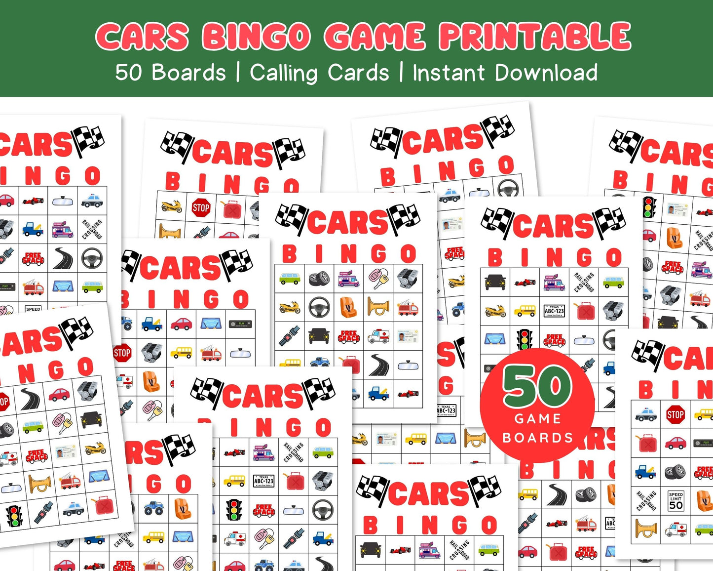 Car Bingo Game Printable