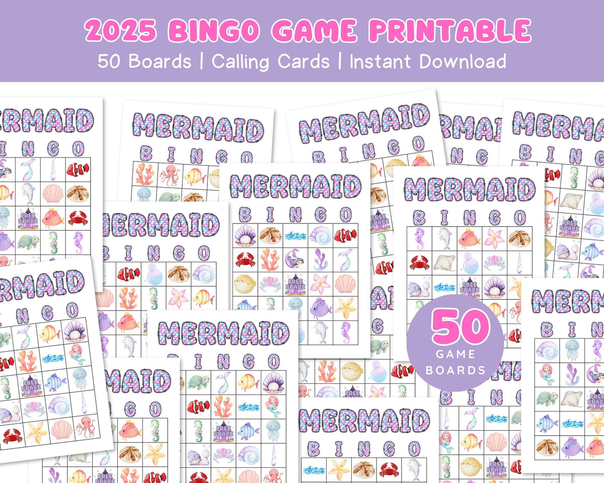 Mermaid Bingo Game Printable