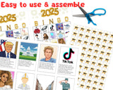 2025 Bingo Game Printable, New Years Eve Party Game, Year in Review Bingo