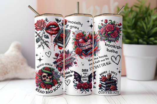 Spicy Books 20 ounce Stainless Steel Tumbler   *598