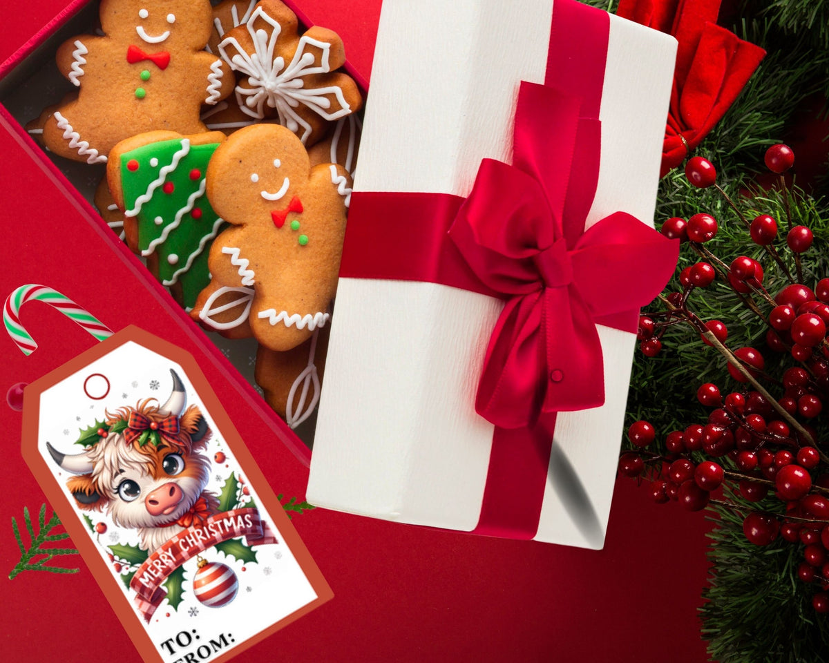 Cow Merry Christmas Gift Tags Printable