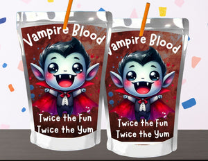 Vampire Blood Capri Sun Label Printable