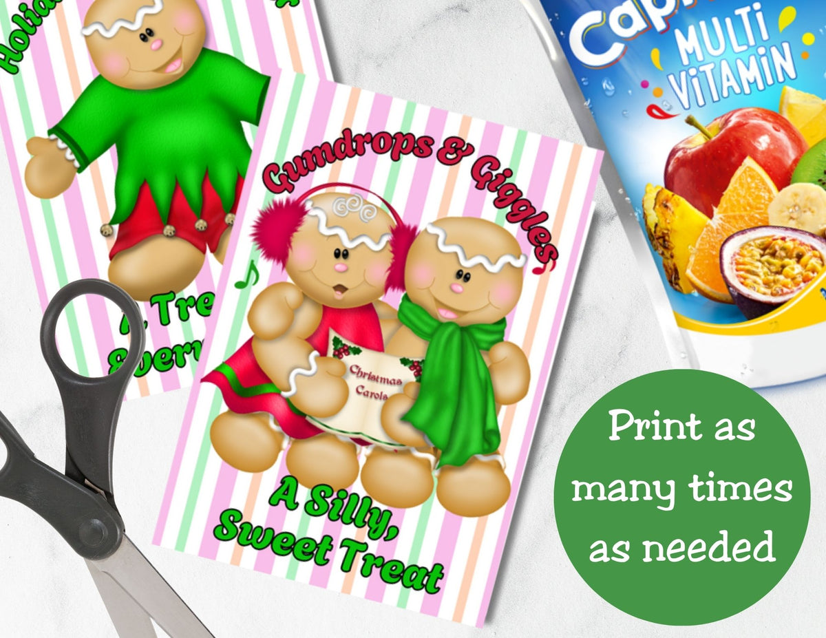 Sweet Gingerbread Capri Sun Label Printable