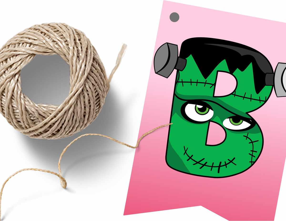 Frankenstein Pastel Halloween Pennant Banner Printable