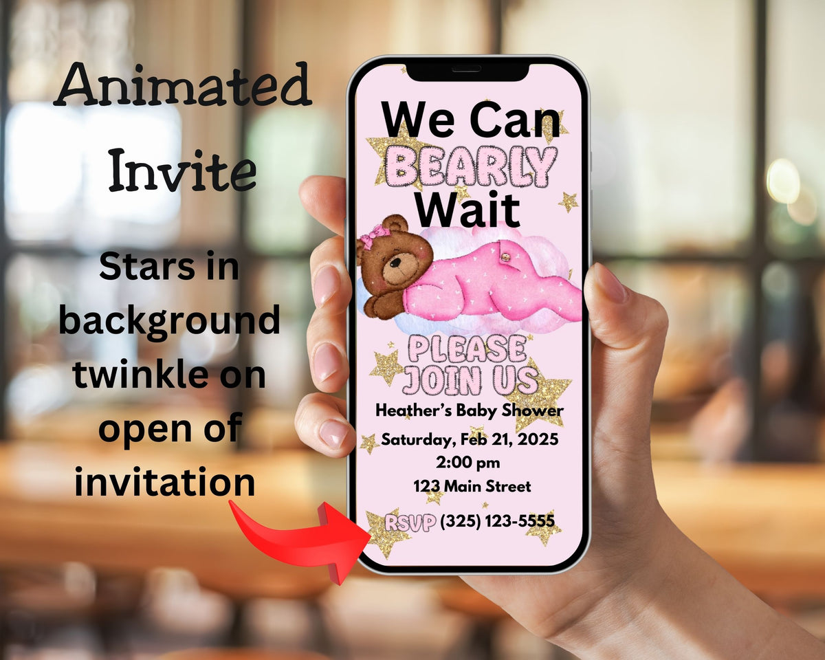 We Can Barely Wait Editable Digital Invitation
