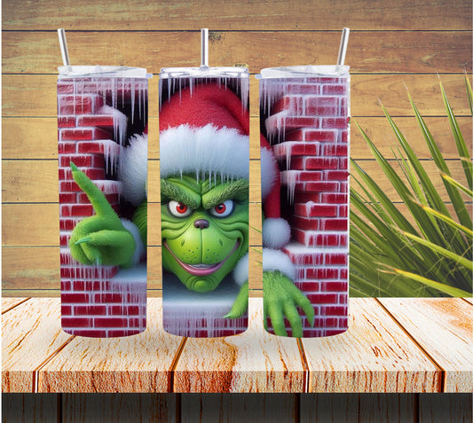 Breakout Grinch Christmas 20 ounce Stainless Steel Tumbler   *608