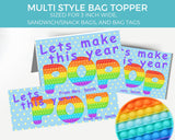 Let’s Make This Year Pop It Bag Topper Canva Template Printable