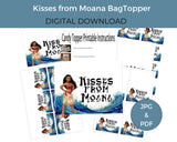 Moana Kisses Printable Candy Bag Topper