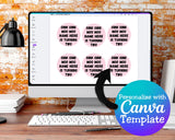 Farm Animal Pringles Labels – Canva Editable Template