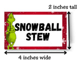 Grinch Table Place Card Printable with Canva Template