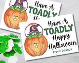 Toad Halloween Bag Topper Printable Canva Template