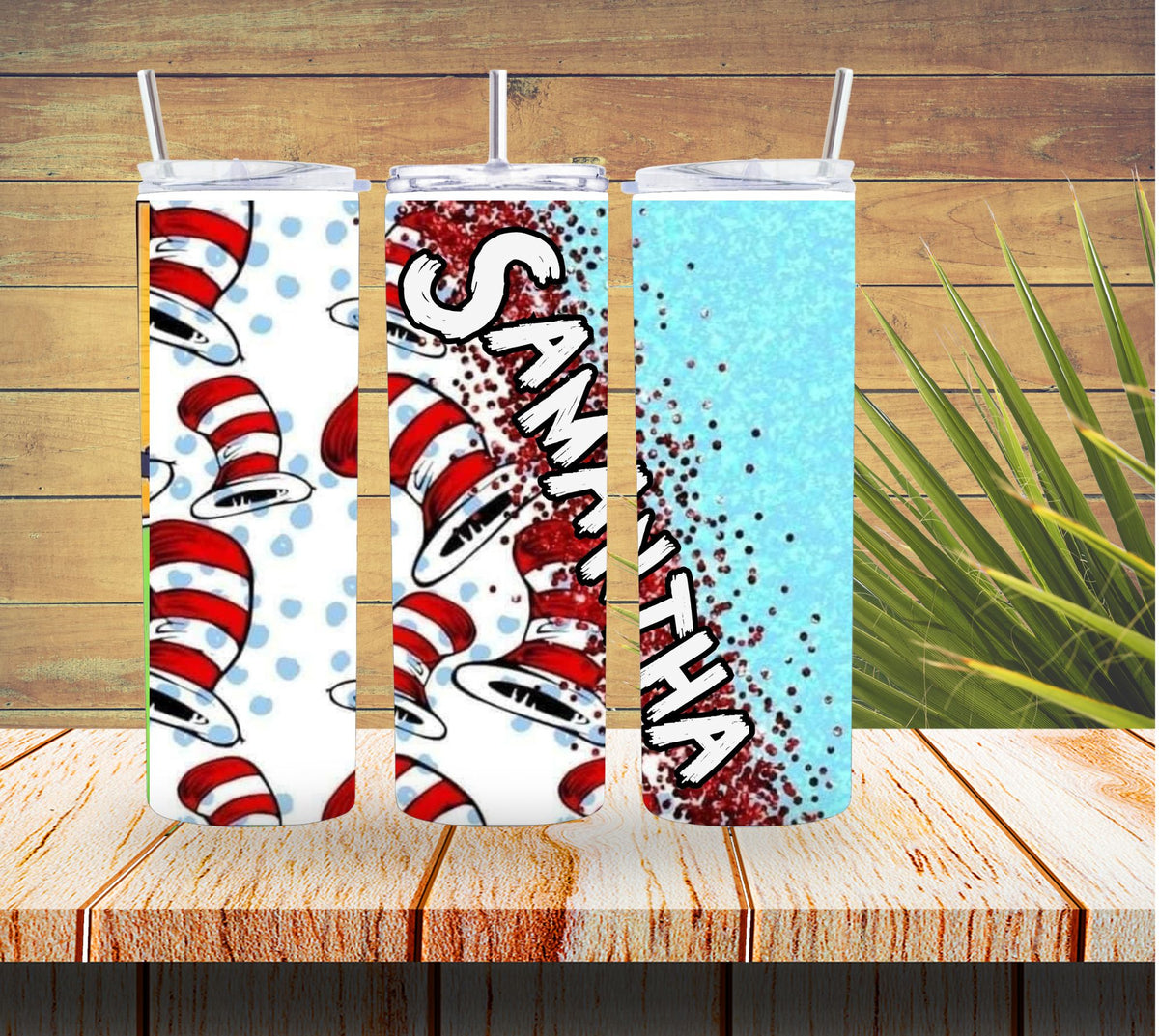 Cat in the Hat Personalized 20 ounce Stainless Steel Tumbler  *552