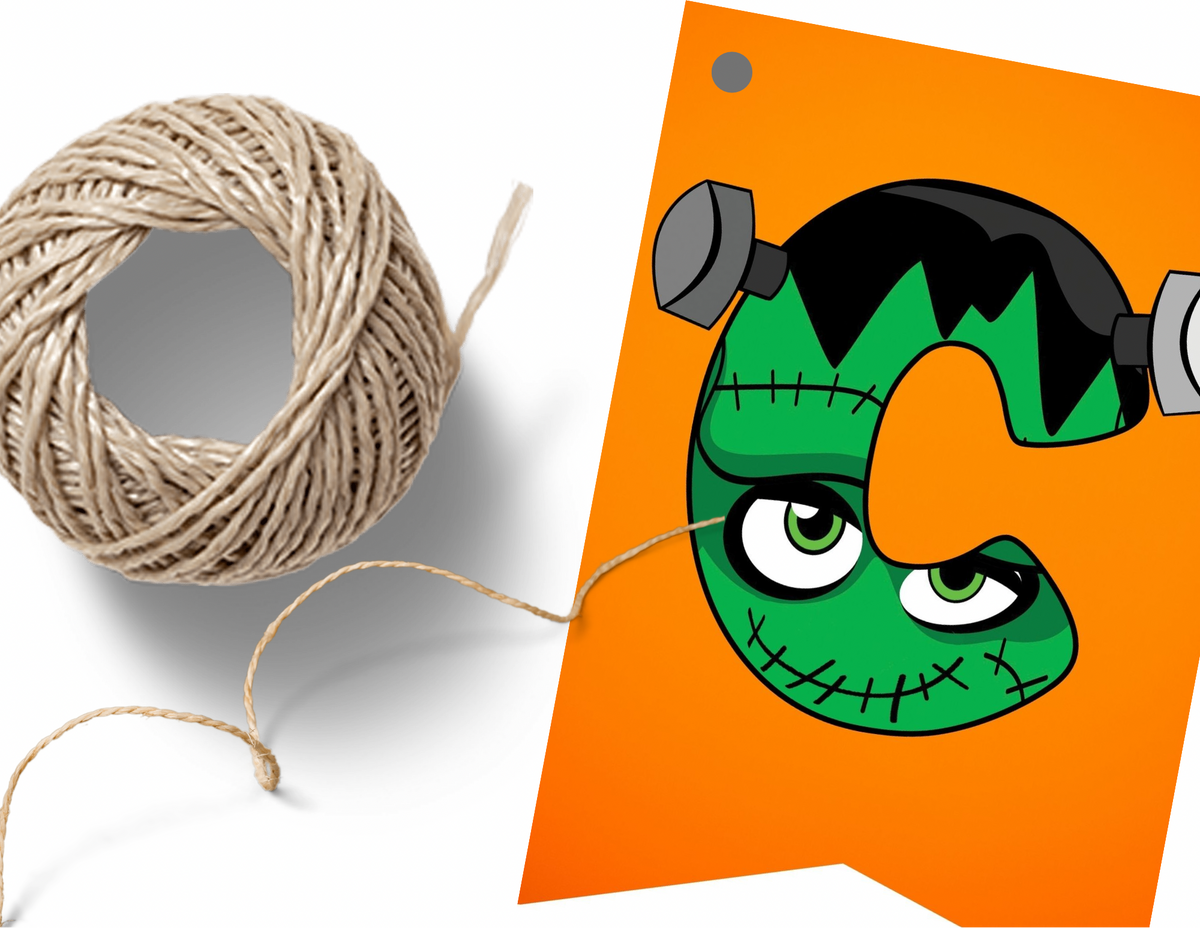 Frankenstein Monster Halloween Pennant Banner Printable