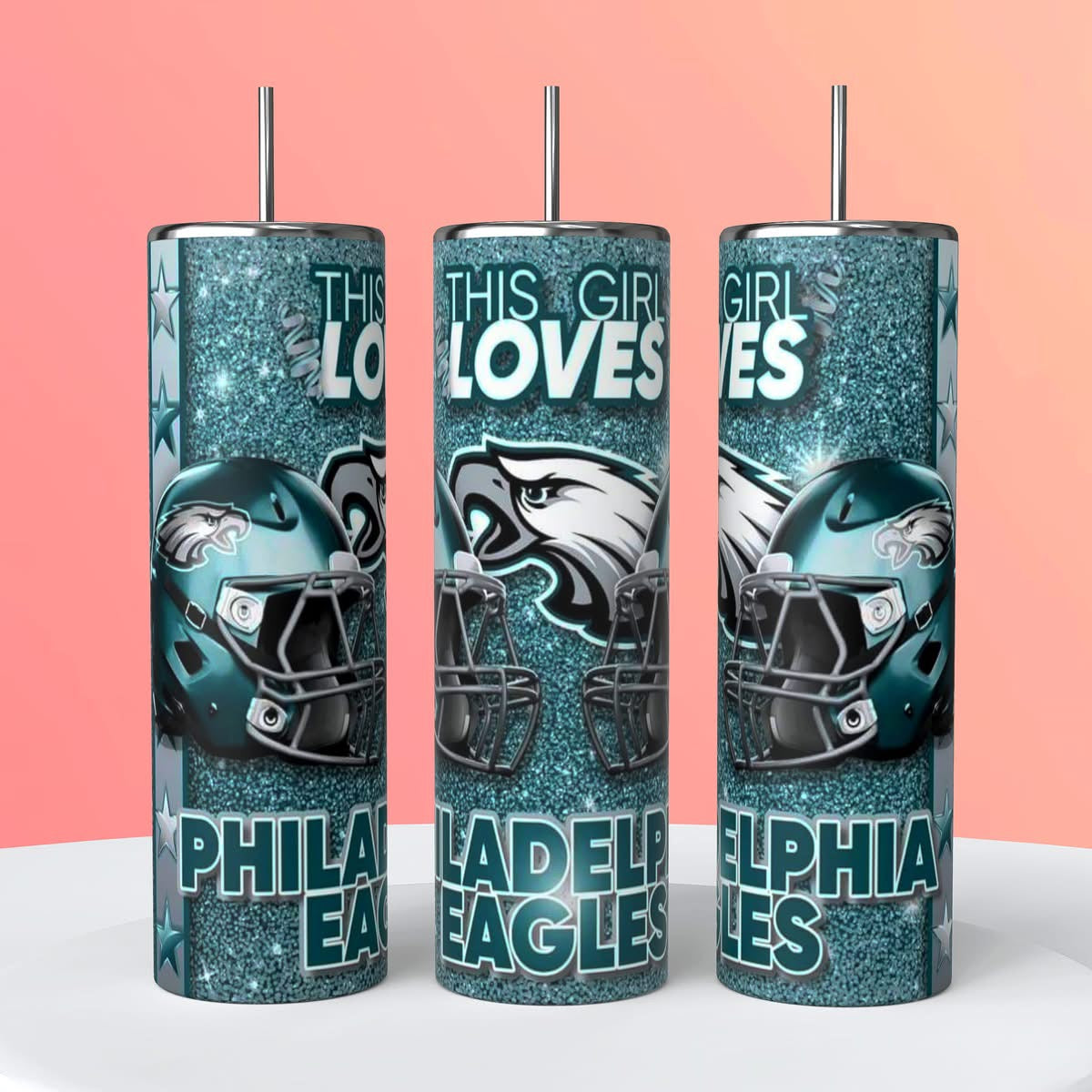 This Girl Loves Philidephia Eagles 20 ounce Stainless Steel Tumbler   *682