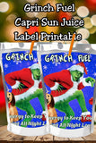 Grinch Fuel Capri Sun Printable Drink Label