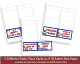 Uncle Sam Patriotic Tent Table Place Card Printable with Canva Edit Link