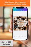 Halloween Pregnancy Announcement Canva Template