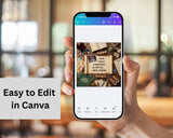 D&D Role Playing Game Pregnancy Reveal Canva Template