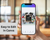 Player 3 Gamer Baby Announcement Canva Template