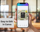 Pickleball Baby Announcement Canva Template