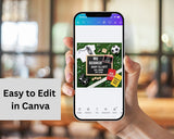 Soccer Pregnancy Announcement Canva Template – We Scored Baby Reveal