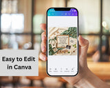 St Patricks Day Two Little Feet Pregnancy Announcement Canva Template