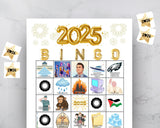2025 Bingo Game Printable, New Years Eve Party Game, Year in Review Bingo