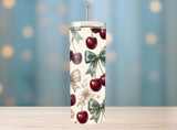 Cherries and Bows Personalized Tumbler  *820