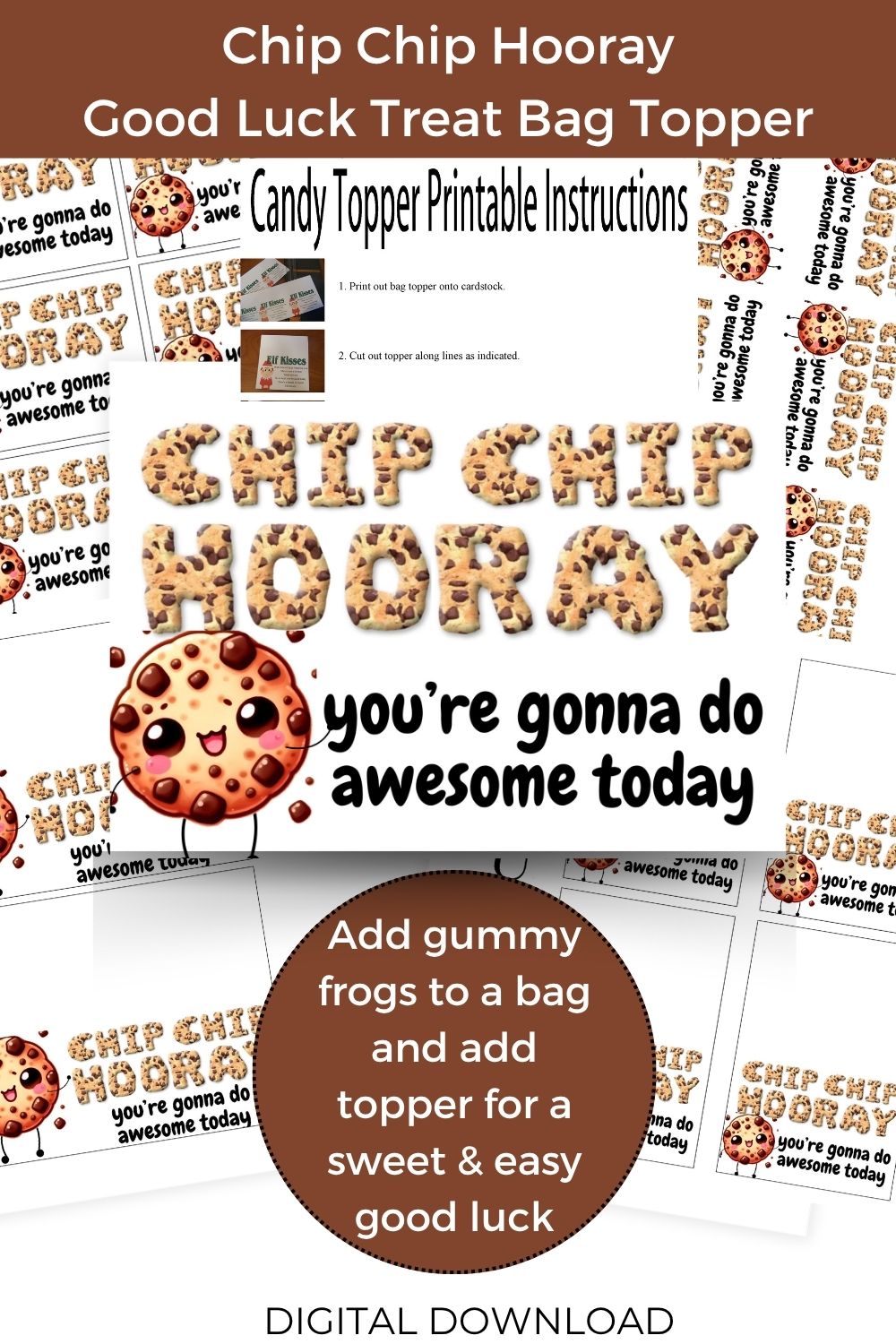 Chip Chip Hooray Good Luck Candy Bag Topper Printable