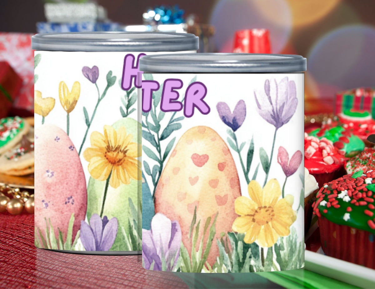 Easter Pringles Can Label & Lid, Watercolor Easter Egg Snack Wrap Printable
