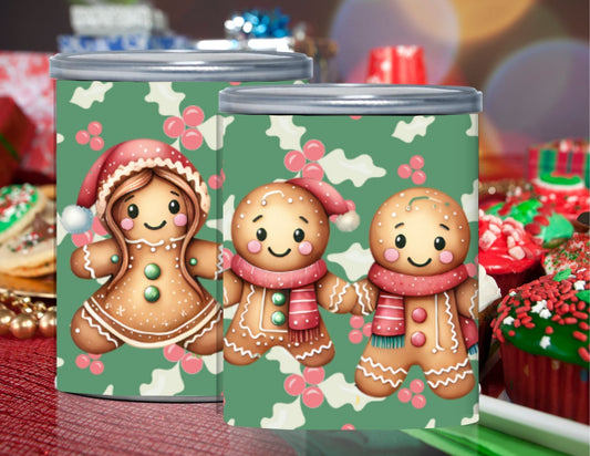 Gingerbread Pringles Can Label Printable – Kids Christmas Party Favor