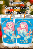 Mermaid Lagoon Punch Capri Sun Label Printable