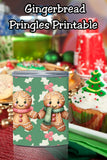 Gingerbread Pringles Can Label Printable – Kids Christmas Party Favor