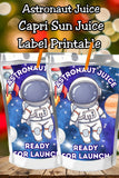Planning a Two the Moon celebration or a fun space birthday party? These Astronaut Juice Capri Sun labels turn everyday juice pouches into the cutest birthday favors! Perfect for an astronaut party, spaceship birthday, or a child’s first trip around the sun. Easy to print and reuse for any space-themed celebration.