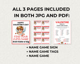 Cupid Name Game Printable