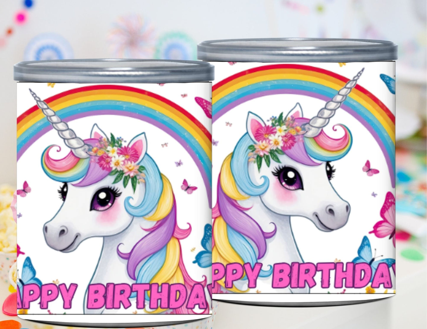 Unicorn Rainbow Pringles Labels Printable Party Favors