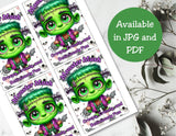 Frankenstein Capri Sun Label Printable – Monster Mash Party Drink Labels