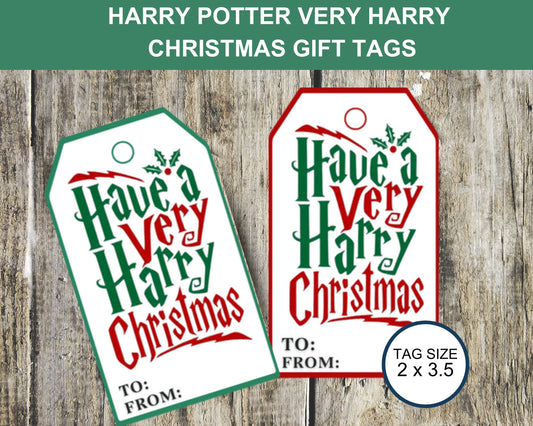 Very Harry Christmas Harry Potter gift Tags Printable