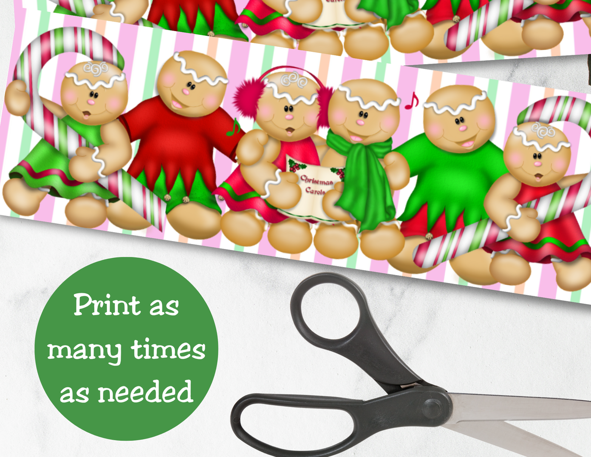 Gingerbread “Merry CHIP-MAS” Pringles Can Label Printable