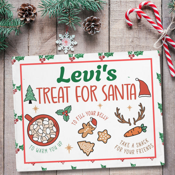 Personalized Santa Snack Tray Placemat
