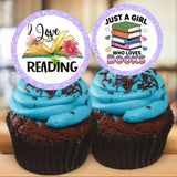 Book Lover Cupcake Topper Printable