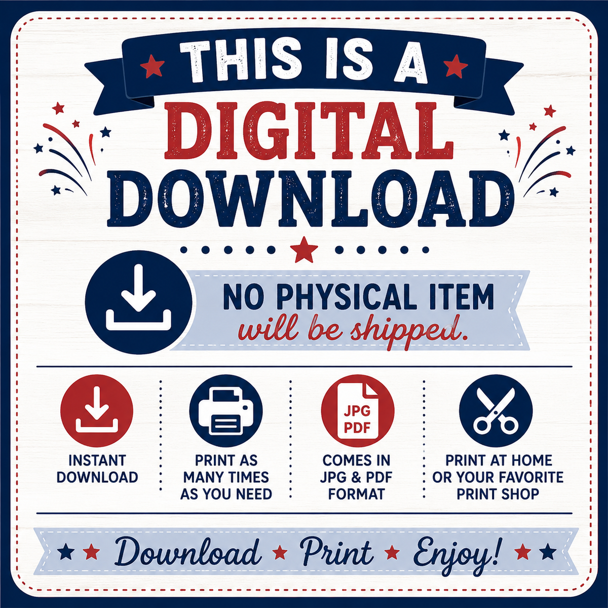 Patriotic 4th of July Activity Placemat Printable