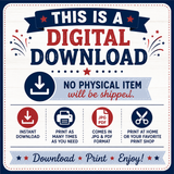 Patriotic 4th of July Activity Placemat Printable
