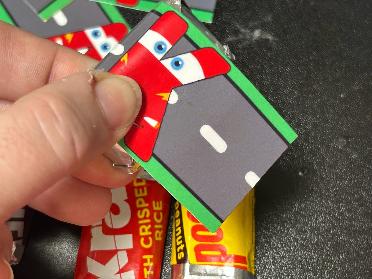 Ka-chow Thank You Cars Hershey Mini Wrapper Printable Party Favor