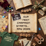 D&D Role Playing Game Pregnancy Reveal Canva Template